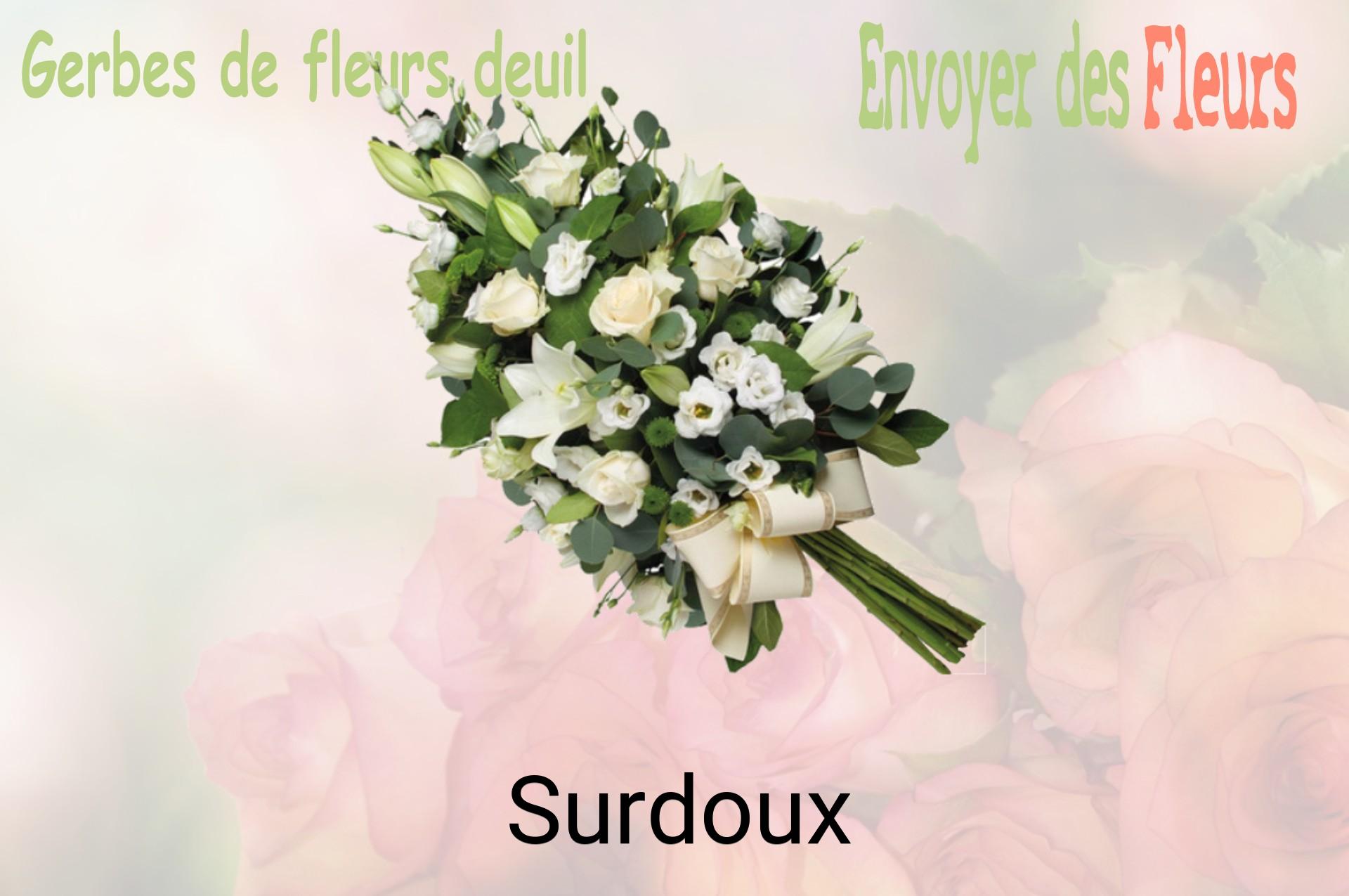 Gerbe de fleurs de deuil livrée à Surdoux